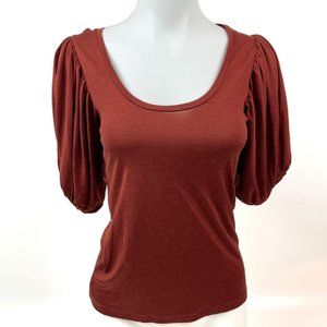 BANANA REPUBLIC Bubble Sleeve Scoop Neck Top Small